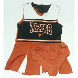 Texas Longhorns Cheerleader Outfit Burnt Orange Black White 2T EUC Football